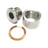 O2 Sensor Bung Stainless Steel Oxygen Mounting Bungs and Plugs Adapter M18 X 1.5 Thread Notched Style Exhaust Weld In Bung with