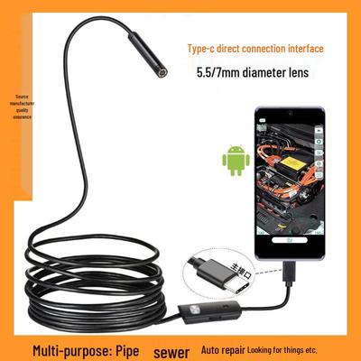 Type-C 5.5/7mm Direct Connect Android Endoscope Camera for Auto Repair and Pipeline Inspection - Waterproof Probe