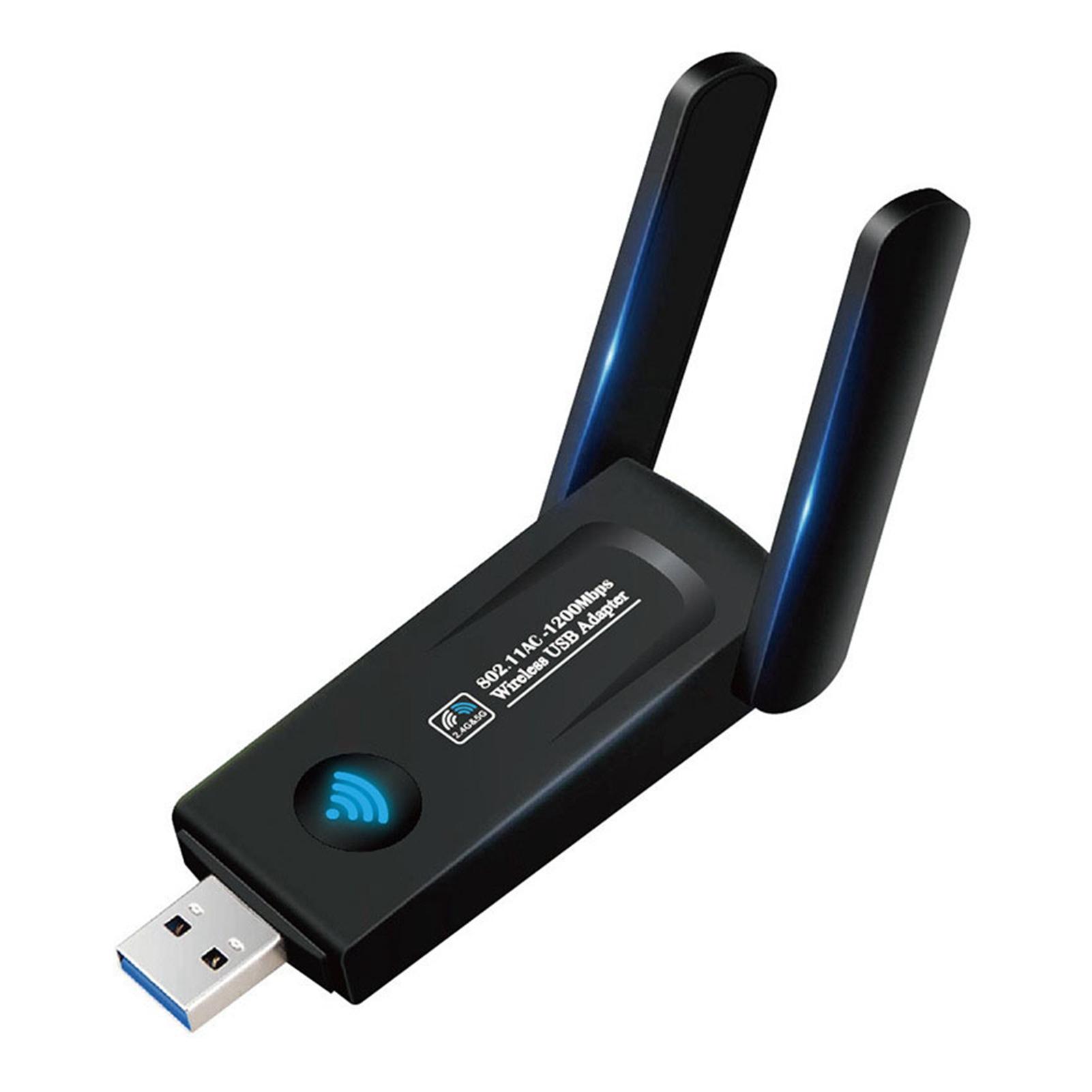 

1200M Dual Band WiFi Adapter USB3.0 Interface Plug and Play USB Network Card for Laptop PC