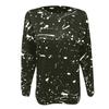 Women's Casual Fashion Halloween Print Long Sleeve Round Neck Pullover Top