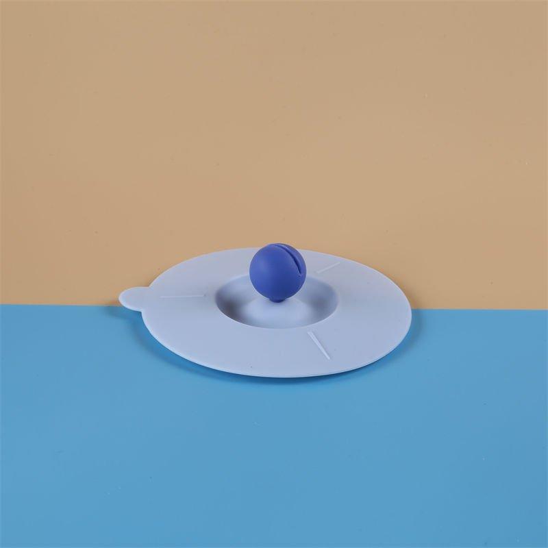 Three-point Division, Multi-functional Silicone Cup Lid, Heat-resistant Mug Dust Cover, Soft Cover, Spherical Center, Suitable for Both Men and Women