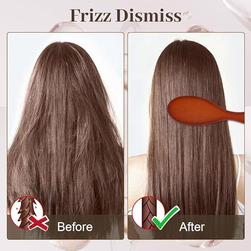Natural Boar Bristle Detangling Hair Brush Women Wooden Wet Curly Hair Comb Anti-static Scalp Massage Brush Barber Styling Tools