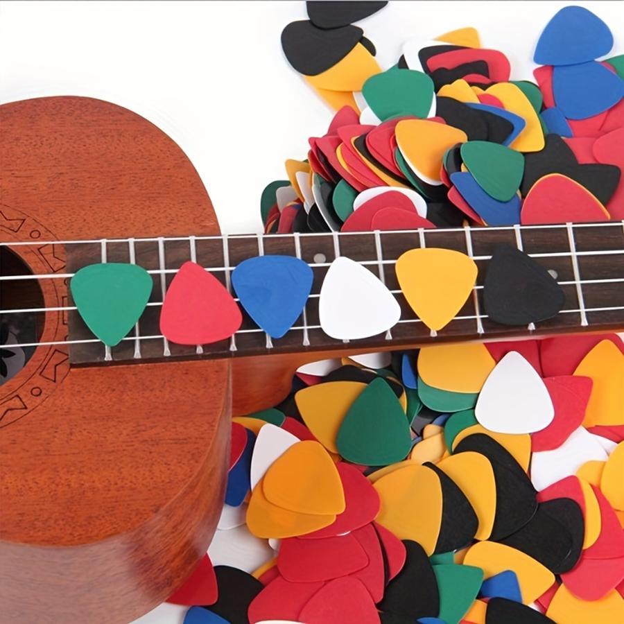 40/80pcs 0.46mm Solid Color Guitar Picks Color Random Ship ABS Pick for Guitar Ukulele Bass Musical Instrument Performance Acces