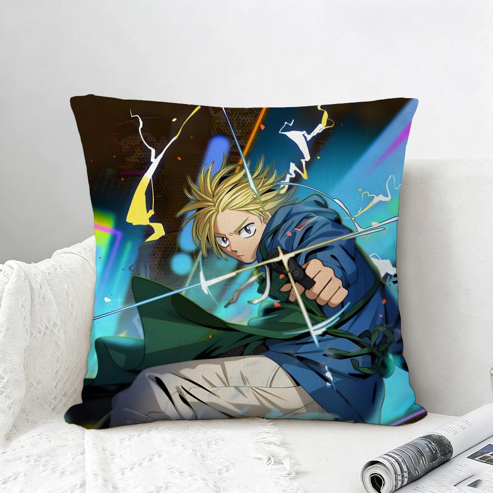 Anime SAKAMOTO DAYS Cushion Cover Natural Linen Pillowcase Set AllinOne Decor for Sofa Bedroom Chair