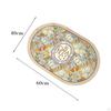 Bath Mat Bathroom Rug Nonslip Rubber Backed Oval Quick Drying Floral Shower