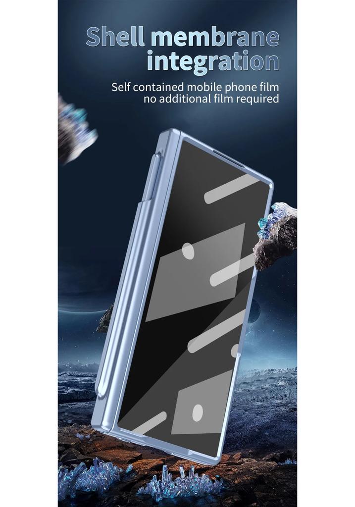 Für Samsung Galaxy Z Fold 7 6 8 Magsafe Hülle Mit Scharnierschutz Magnetische Abdeckung Mit Touch-Stift Stylus S Pen & Displayschutz