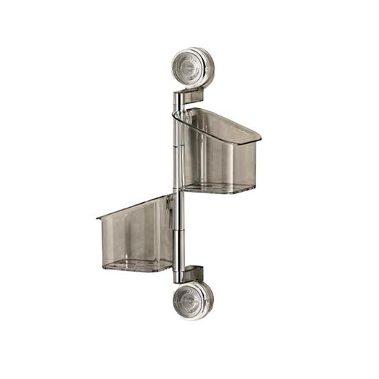 Wandmontierter Küchenorganizer Saugnapf Aufbewahrungskorb Mehrstöckiger drehbarer Aufbewahrungsbehälter für Obst Gemüse Badezimmergebrauch