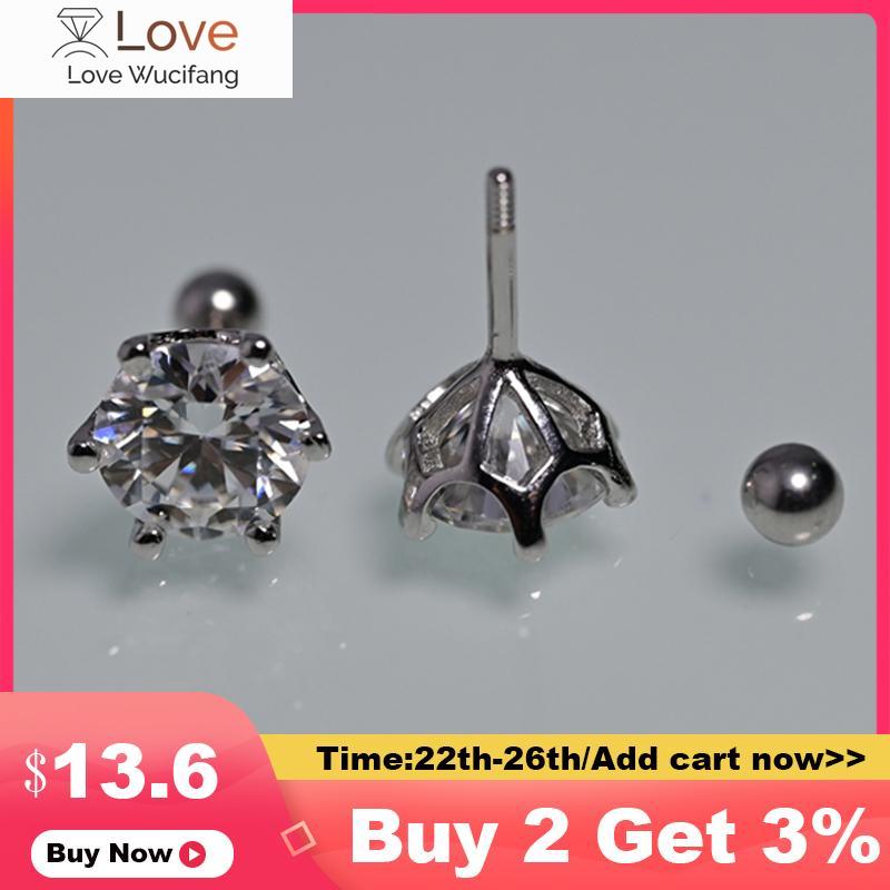 

Серьги-гвоздики Smyoue 8 мм D-цвета 2,0 карата 100% муассанит для женщин с винтовой резьбой, серебряные ювелирные изделия 925 пробы, прошедшие алмазный тест