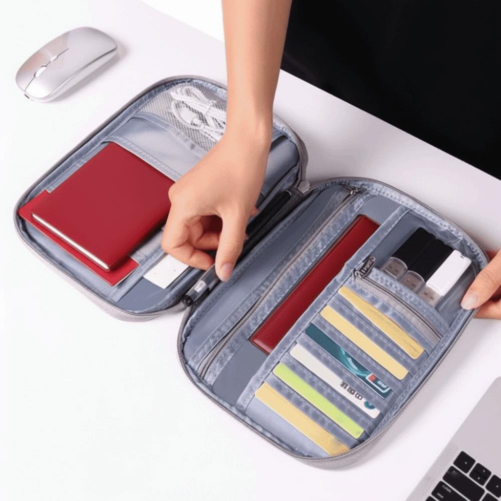 Card Holder Travel Wallet Solid Color Card Storage Bag Passport Bag Travel Accessories