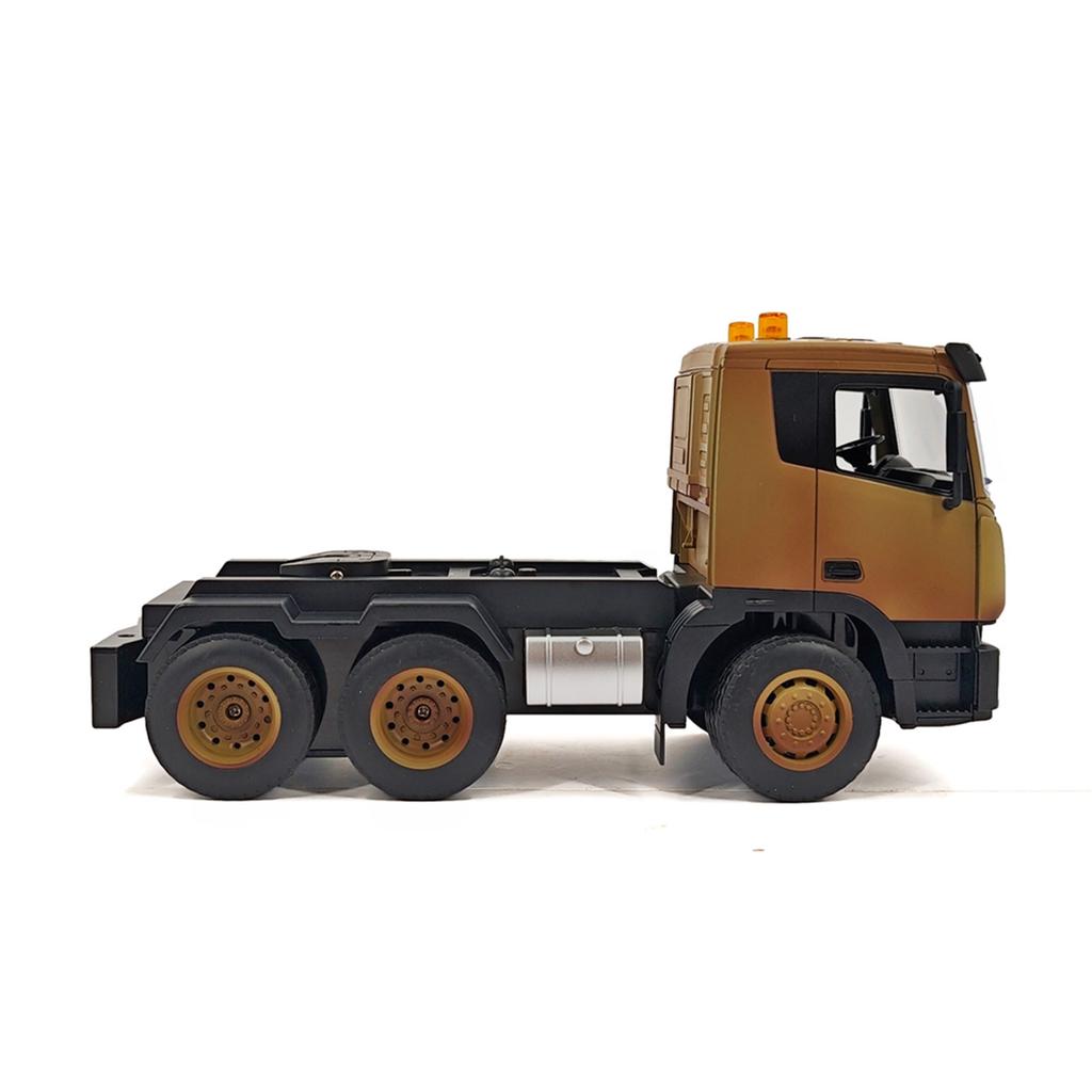 1Celsius18 Scale Remote Control Flatbed Truck 9 Channel RC Construction Vehicle with Detachable Trailer