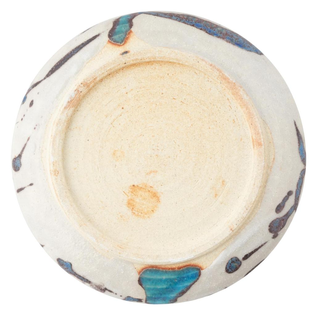 Marui Seito Shigaraki Ware Hechimon Plate, Approx. 20cm Diameter, Glacier Blue, MR-3-4232