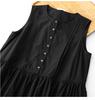 Women's Casual Japanese Blue Sleeveless Lantern Dress