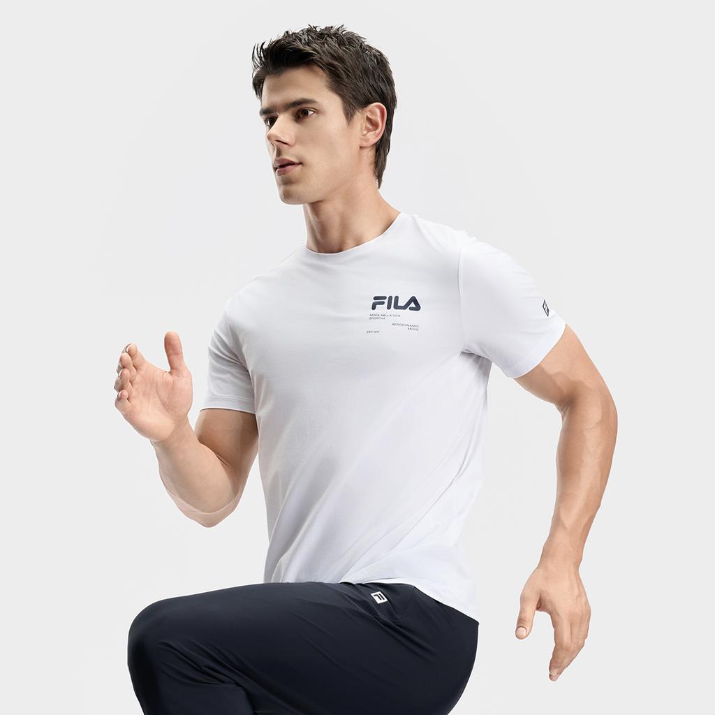 New FILA Athletics T Shirt Men's Jade White A11M431109FWT