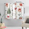 2pcs  2D plane printing Creative Curtains Christmas Tree Bow Gift Snowflakes Versatile Fabric (without rod) Decorations Outdoor