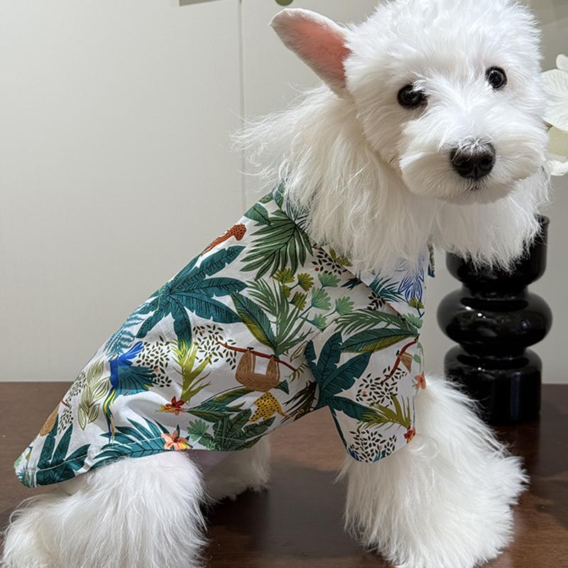 

2025 Summer Dog Shirt Cat Puppy Costume Yorkie Pomeranian Poodle Bichon Schnauzer Welsh Corgi Dog Clothes Pet Clothing Apparel S