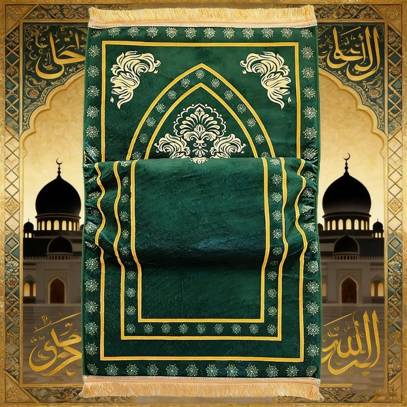 Polyester 8cm Thick Prayer Carpet Soft Comfortable Texture And Slip Resistant Base For Home Use 70x110cm Prayer Rug