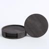Round Double-Sided Leather Tea Coaster with Heat Insulation