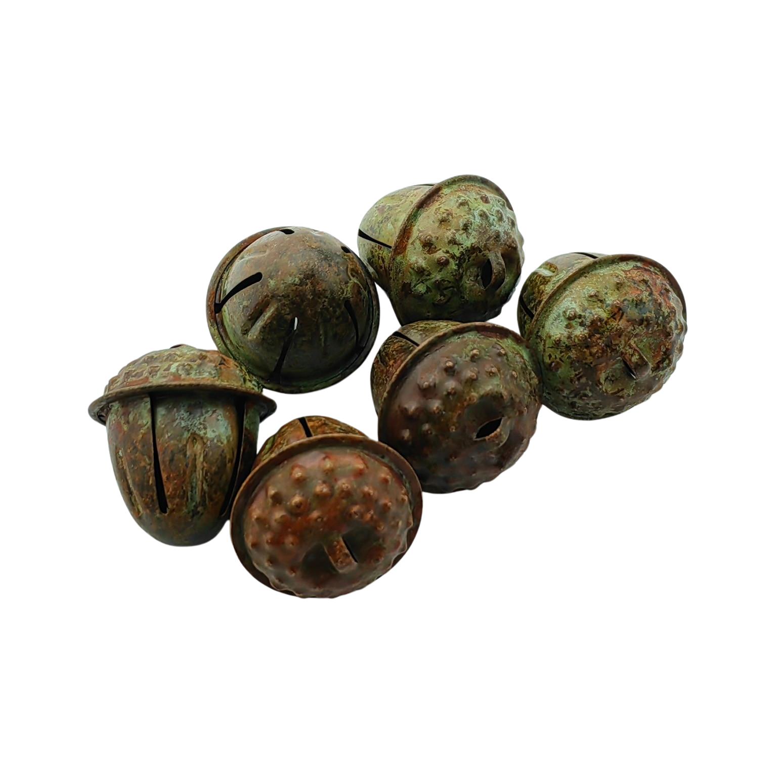 

NO DIRTY 6pcs сільські дзвіночки змішаних стилів вінтажні іржаві металеві різдвяні підвісні дзвіночки Country Rusty Barn Star Farmhouse Home Deco