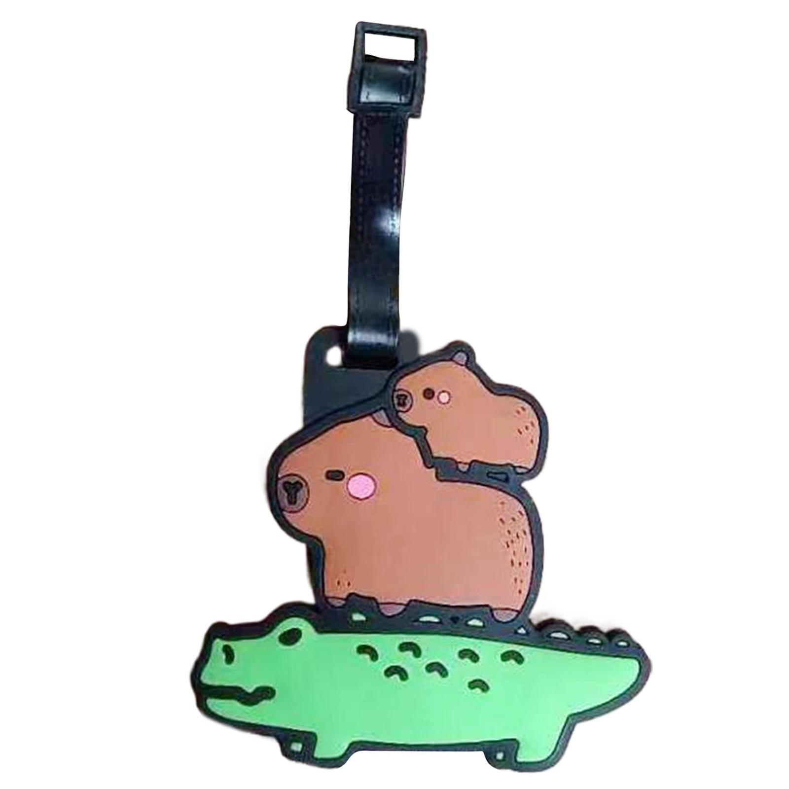 

Милый брелок капибара для сумок Мягкий ПВХ Японский стиль Животное Бирка для багажа Аксессуар Идентификатор чемодана для женщин мужчин 3