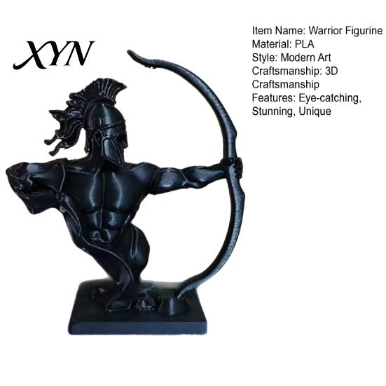Office Desk Warrior Ornament Figurine, 3D Printed Medieval Soldiers Statue, Collectible Figurine Craft for Home Living Room Decor Low-key Stylish Art