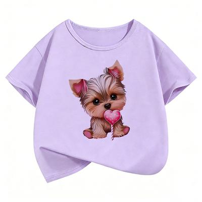 Cute Cat Graphic Kids Tshirts Summer Short Sleeve Tees Cartoon Animal Boys Girls Clothes Kawaii Kitten Tops Y2K Children T-shirt