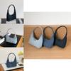 Elegant 2023 New Korean Style Moon Handbag Chic Denim Tote Bag For Women