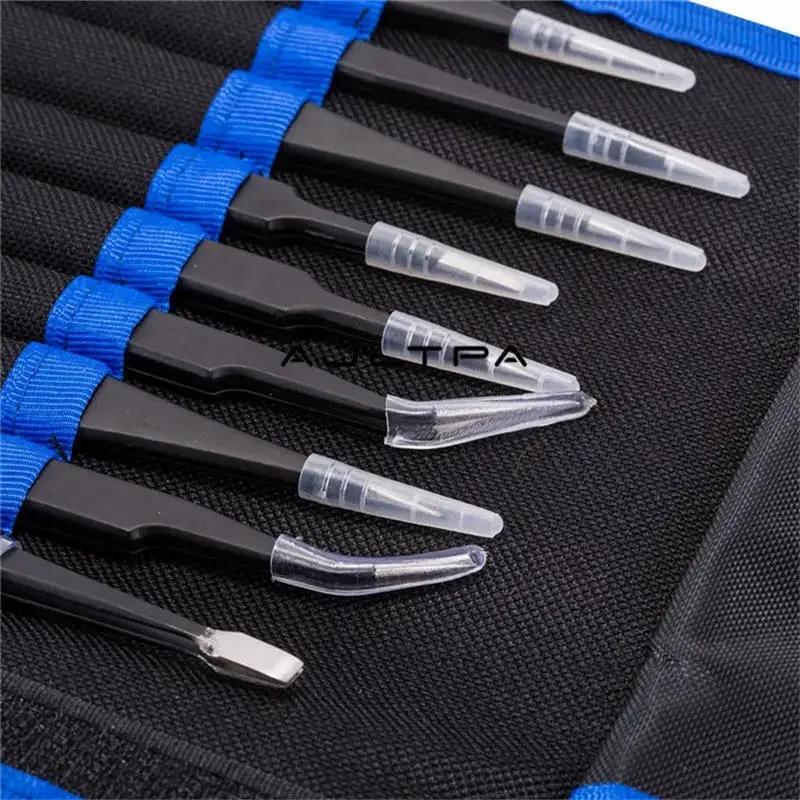 Stainless Steel Precision Antistatic Electrostatic Tweezers Set Maintenance Tools Professional Electronic Tweezers SIKEZHAN Tool