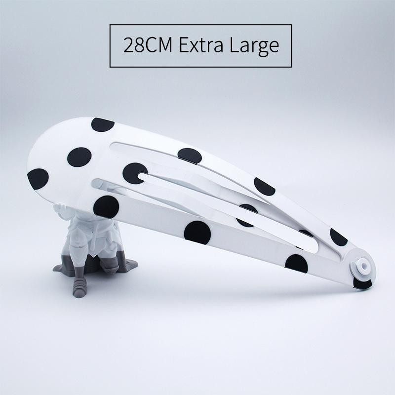 Cute Strawberry Curtain Clips Extra Large Hair Claw Kawaii Polka Dot Design Hairpin for Thick Long Hair Daily Styling