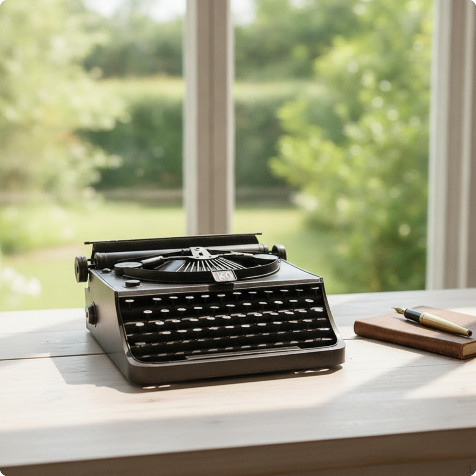 Iron Typewriter Model Compact Vintage Decor