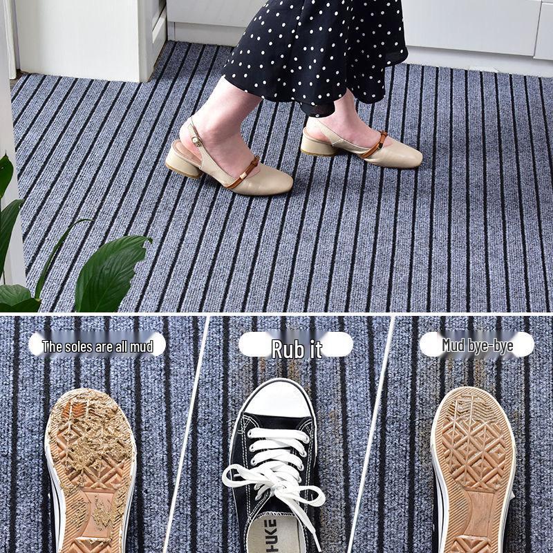 Non-Slip Polypropylene Seven-Stripe Doormat for Kitchen, Balcony, or Corridor