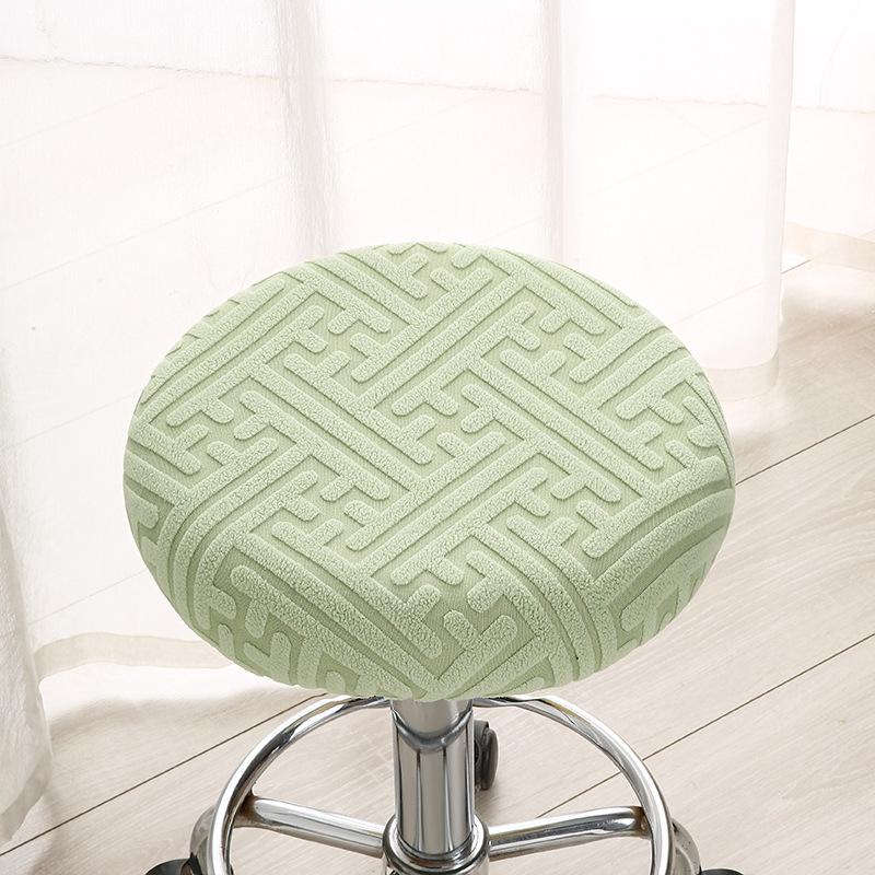 Round Stool Elastic Cushion Cover Dustproof Stain Resistant Stretch Chair Cover Fit 30-40cm Stool for Home Bar Party Use