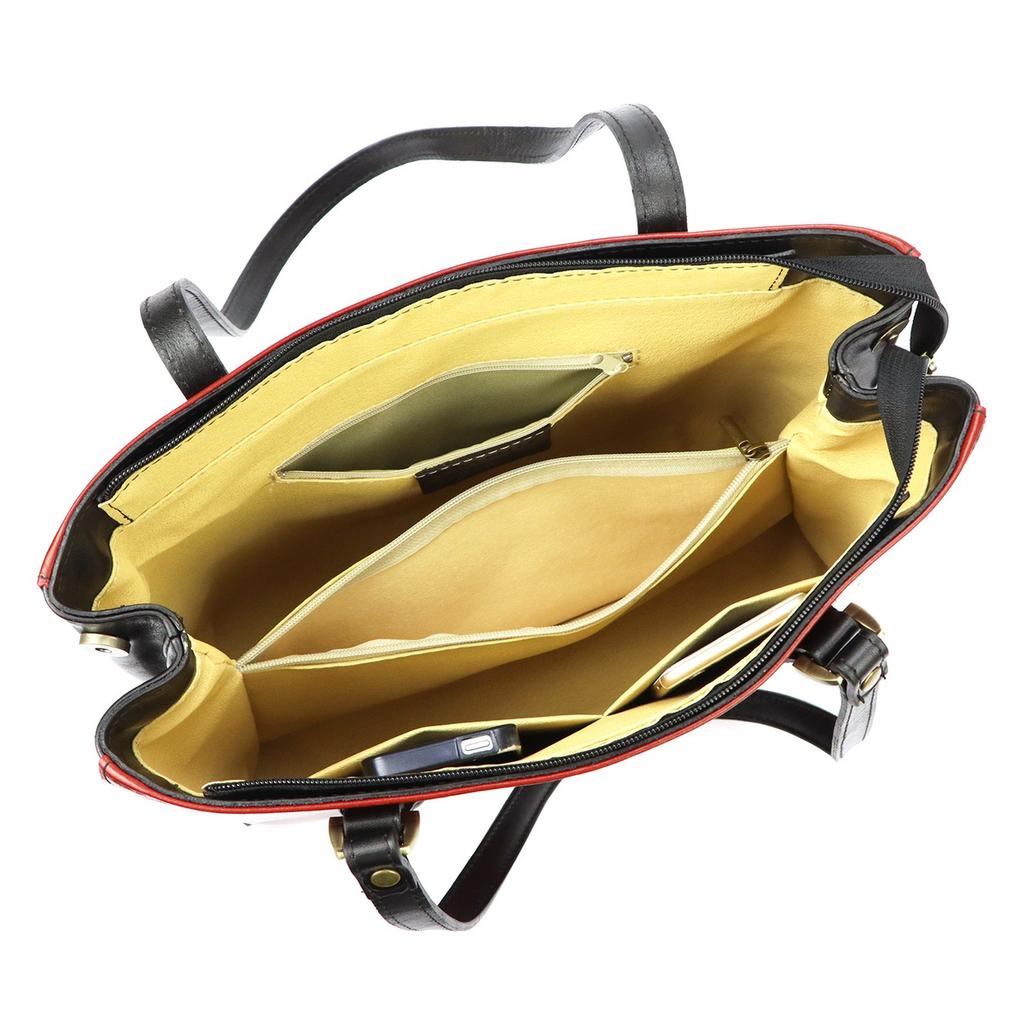 Elegante Leder-Shopperbag zum Umhängen Florence