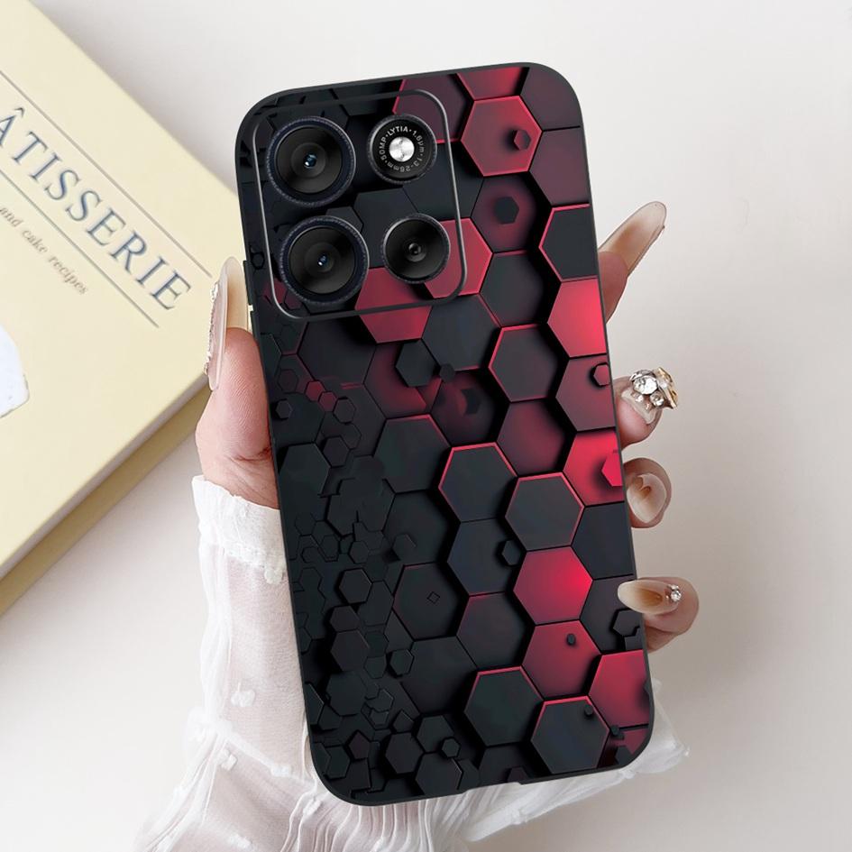 Per Motorola Moto G86 G56 2025 Custodia Moda Fiore Tramonto Cartone Animato Morbido Silicone Protettiva Copri Telefono Per MotoG56 MotoG86 Custodie