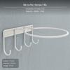 WallMounted sports sphere Storage Rack, NoDrill, 4 pegs, Home Organizer 3 hooks 1pc
