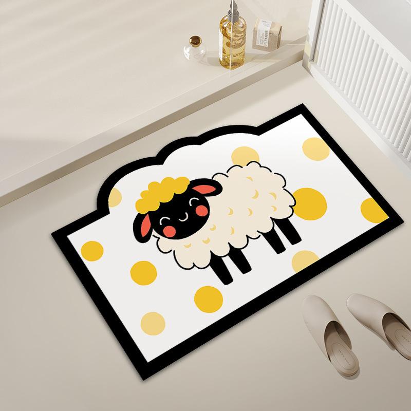 Toilet Diatom Mud Cartoon Household Absorbent Foot Mat Mat Toilet Mat Mat Home Mat Absorbent Non-slip