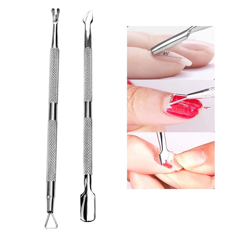 Manicure Set Tool Cuticle Skin Scissors Steel Push Dead Leather Fork Nail Clipper Cleaning Nails Remover Pusher Pedicure Product