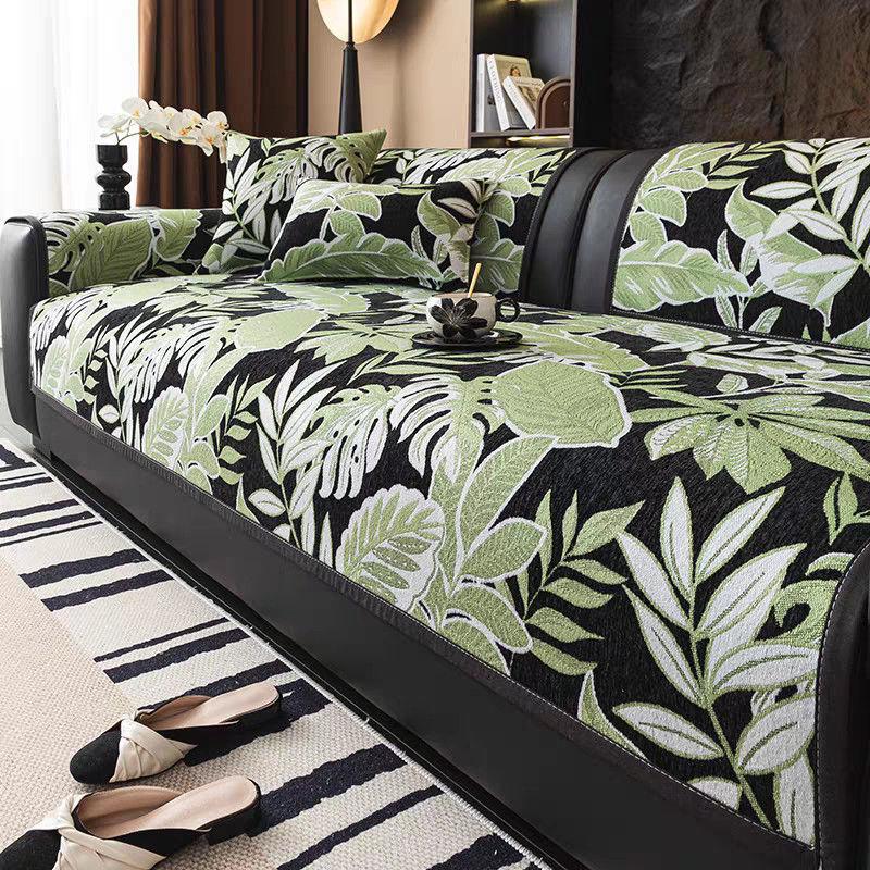 

Американская мягкая подушка для дивана в стиле ретро из шенилла с нескользящей поверхностью, универсальное модное покрывало для дивана на все сезоны 90*160cm