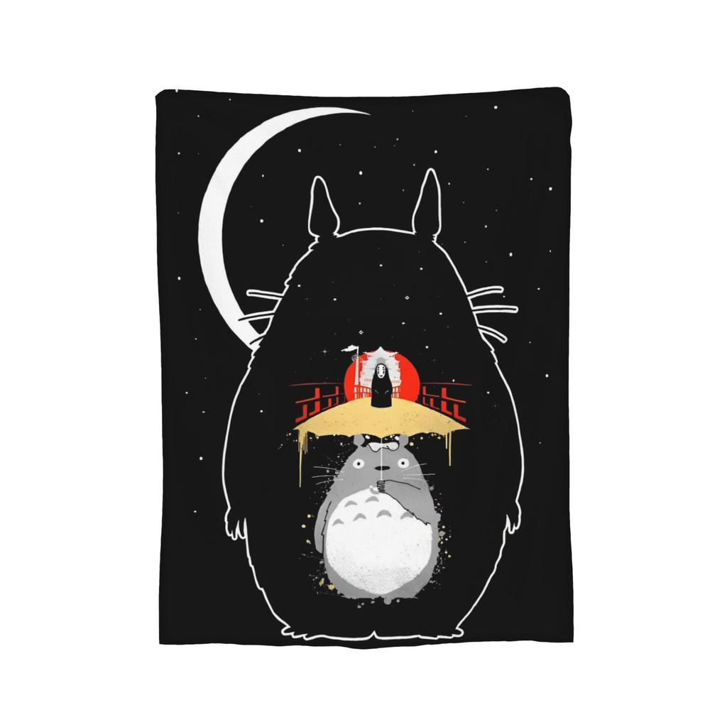 Cute T-Totoros Miyazaki Hayao Blanket Flannel Textile Decor Multi-function Super Soft Throw Blankets for Bed Office Bedspread