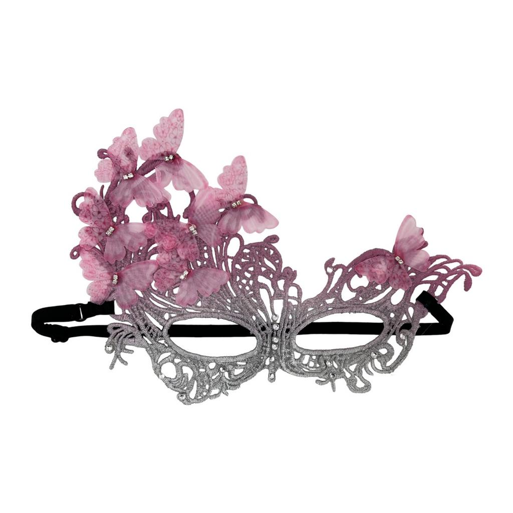 Rhinestone Masquerade Mask Breathable Butterfly Masquerade Mask Lace Half Face Mask Gradient For Theme Party Cosplay Wedding
