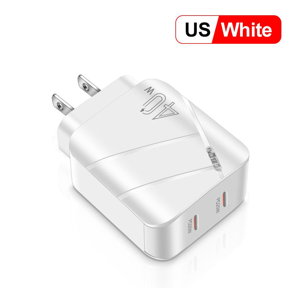 PD40W Fast Charger for Huawei & Apple iPhone Pro - EU/UK Standard, Smart Compatibility.