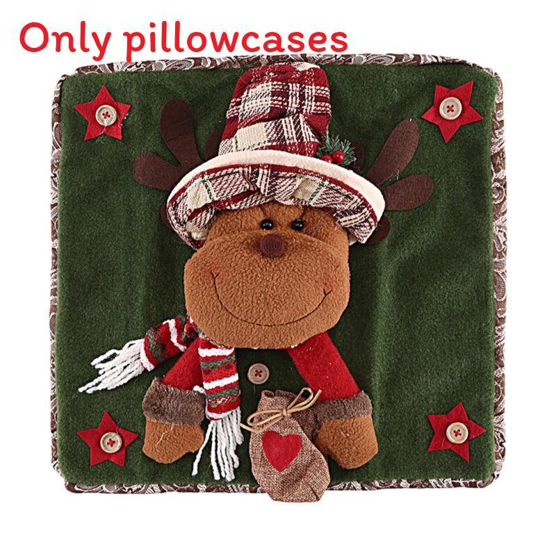 

Vibrant Snowman And Reindeer Pillow Cover With Fun Decorative Hat For Cheerful Home Decor Elk