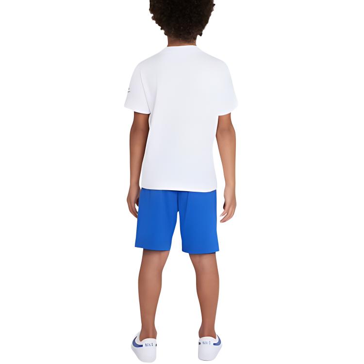 Nike Lässiger Sportanzug T-Shirt mit großem Logo-Aufdruck Kurzarm Kinder Tops Game-Royal DO2033-480