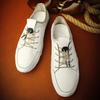 Newest Breathable Genuine Leather Shoes Men Loafers Casual Leather Soft Driving Smen'S Shoes Classic Flats Walking Lace-Up Footwear