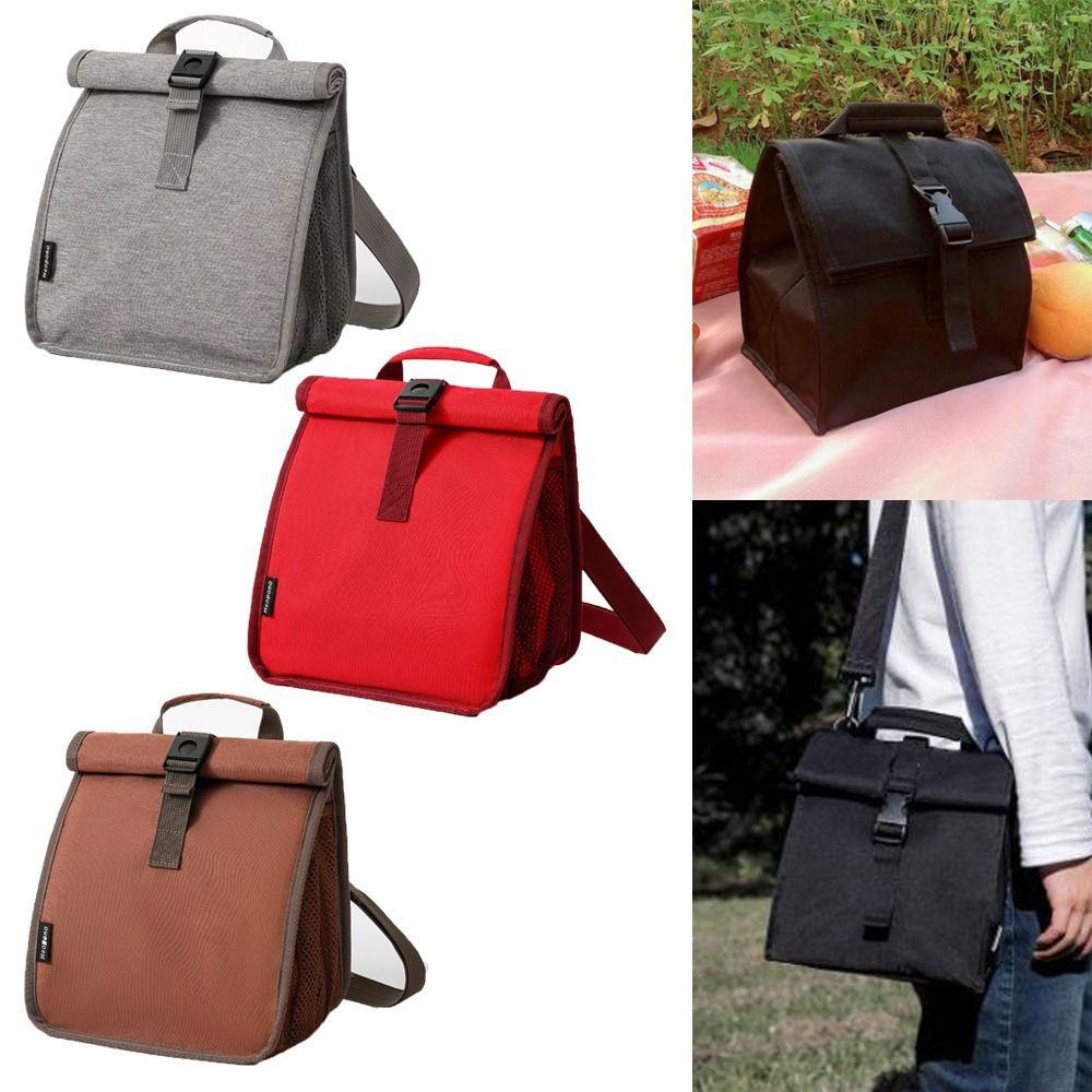 Large Capacity Insulated Lunch Bag Reusable Waterproof Storage Tote Bag Food Drink Storage with Adjustable Shoulder Strap