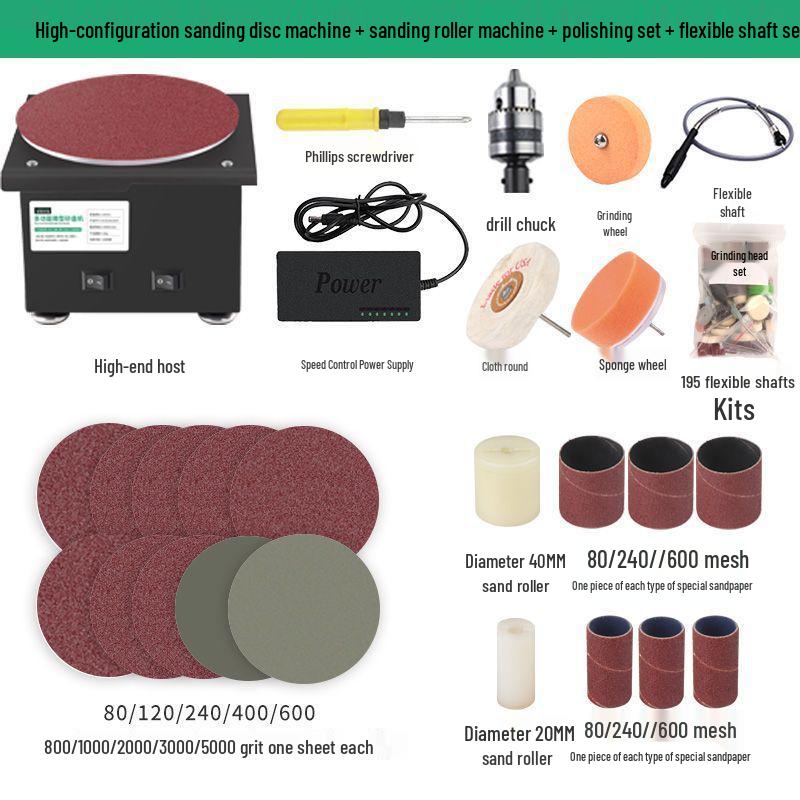 Compact Electric Belt Sander for DIY - High-Speed Sanding, Knife Sharpening, and Desktop Grinding/Polishing Machine.