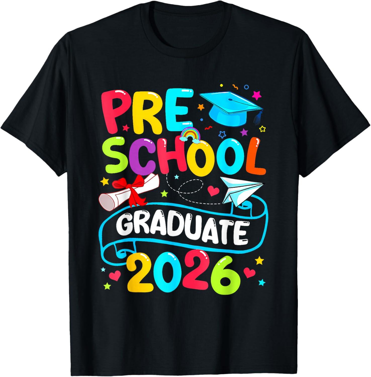 

Preschool Graduate 2026 Pre K Grad Funny School Graduation T Shirt 5XL різнокольоровий