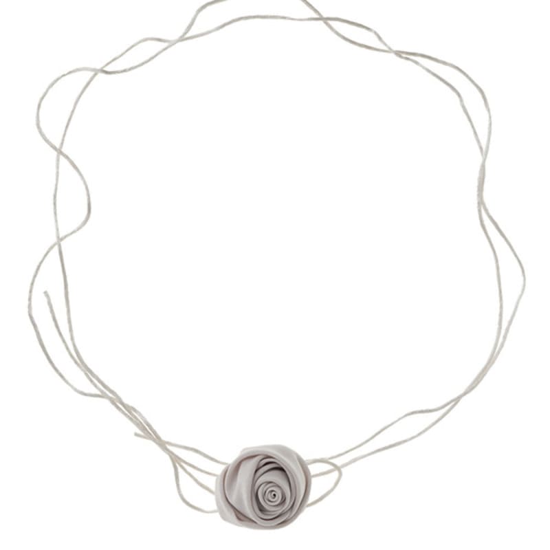 ITOV SEOUL Rose Satin Belt Cream Beige