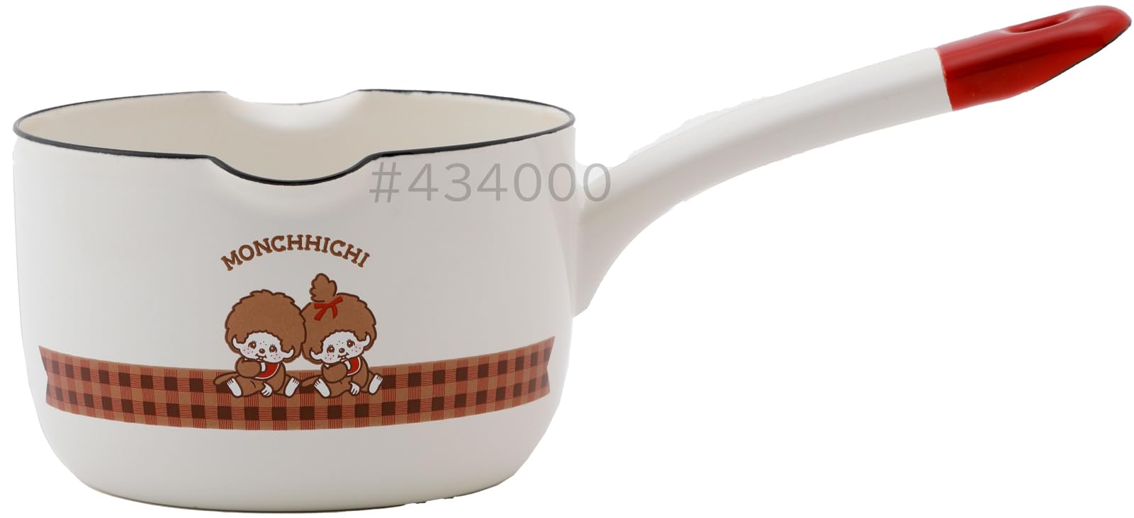 

Fuji Enamel Monchhichi Check Milk Pan, 12cm, MNC-12M