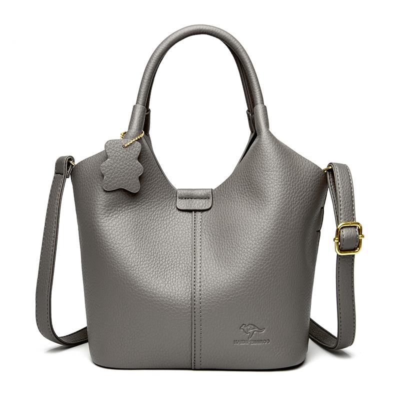Women's vintage PU leather shoulder bag  monochromatic  simple style  feminine bag  crossbody bag
