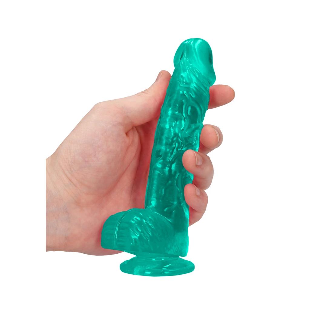 RealRock - Realistic dildo with balls 15 cm
